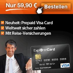 ExplorerCard - Prepaid Kreditkarte von Visa