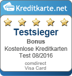 Siegel Testsieger Bonus comdirect Visa