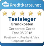 Testsieger Grundkosten Postbank Visa Corporate Card