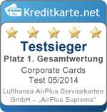 Sieger im Corporate Cards Test 2014